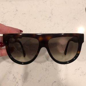 Celine Tortoise Flat Top Frame “Shadow” Sunglasses